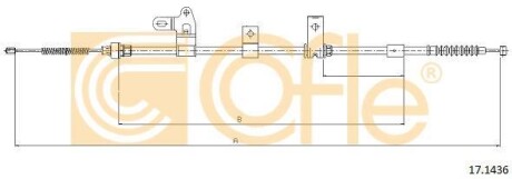 Трос ручного тормоза - (4643002090, 4643002110, 4643002111) COFLE 171436
