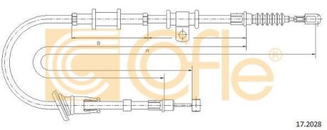 Linka hamulca rcznego - (mb950337, m884534, mr914268) COFLE 172028