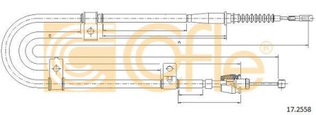 Linka ham.r. ELANTRA 6/00- L +ABS tarcze - (597602D330, 597602D350, 597602D330DS) COFLE 172558