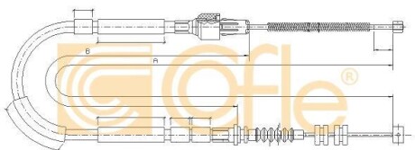 Linka hamulca 17.2727 opel frontera 4 drzwi 92-95 2160/1315 lewa - (522610, 91143474) COFLE 172727