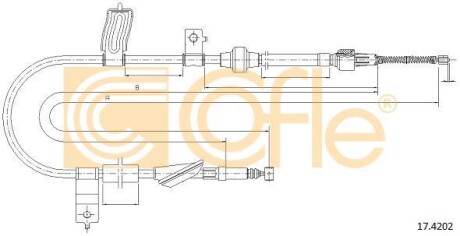 Трос ручного тормоза - COFLE 174202