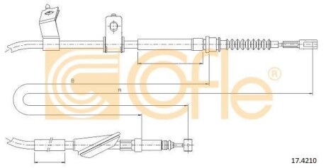 Linka hamulcowa - (47510S1AE03, 47510S1AE04) COFLE 174210