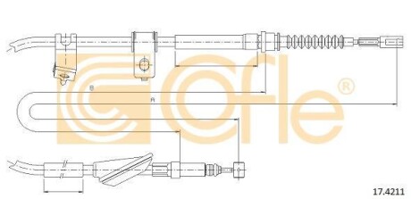 Linka hamulcowa - (47560S1AE04) COFLE 174211