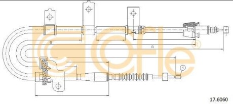 Linka ham 17.6060 kia lewa/prawa - (5976007300) COFLE 176060