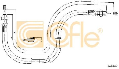 Тросы ручника - (4683286AD, 4683286AC, 4683286AF) COFLE 17.6105