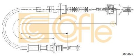 Linka sprz. MICRA 93- - (307705F200) COFLE 18.0071