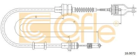 Трос - (307705F200, 307706F610) COFLE 180072