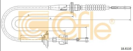 Linka sprz. IGNIS 1.3 02- - (2371080G00, 2371086G00) COFLE 186110