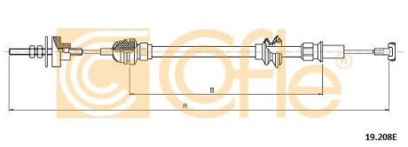 Linka sprz. IBIZA 1.4/1.6 95- - (6K1721335A, 6K1721335G, 6K1721335H) COFLE 19.208E