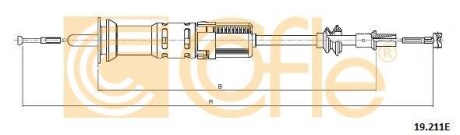 Трос зчеплення Caddy 96>03 (дизель) - (6K1721335C) COFLE 19.211E