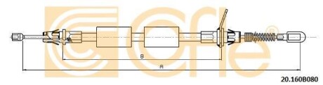 Трос - (04721029AK, 04721029AL, 4721029AK) COFLE 20.160B080