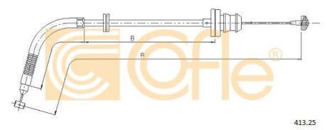 Linka gazu PUNTO II 1.2 8V - (46749873, 46749874) COFLE 413.25