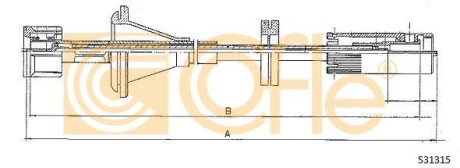 Linka licz. AUDI 100 84-/1410R - COFLE S31315