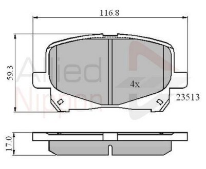 Колодка гальм. диск. toyota camry 2.2, 3.0 24v, 3 - (04465YZZF1, 0446528430, 0446508030) COMLINE ADB0904