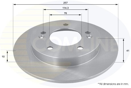 - Диск гальмівний з покриттям - COMLINE ADC1099