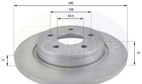- Диск гальмівний з покриттям - COMLINE ADC1229