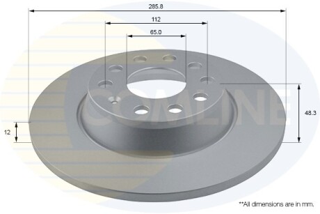 - Диск гальмівний з покриттям - COMLINE ADC1467