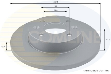 - Диск гальмівний з покриттям - COMLINE ADC1503