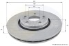 - Диск гальмівний вентильований з покриттям - (7701206614, 8200007122) COMLINE ADC1537V (фото 1)