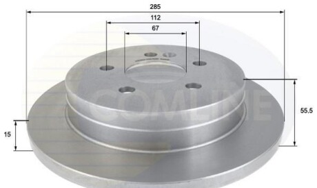 - Диск гальмівний з покриттям - COMLINE ADC1631