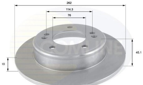 - Диск гальмівний з покриттям - COMLINE ADC2415