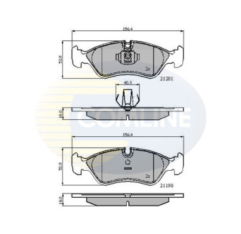 - Гальмівні колодки до дисків - COMLINE CBP01007