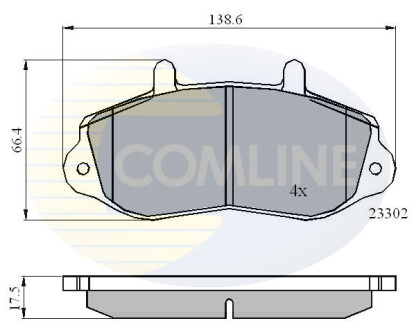 - Гальмівні колодки до дисків - (9162600, 93173155, 4502797) COMLINE CBP01021