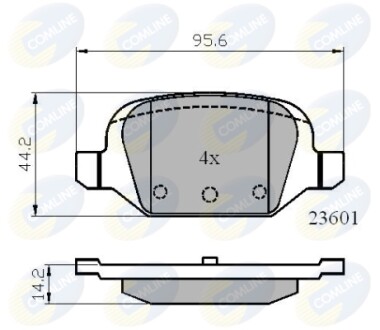 Комплект тормозных колодок, дисковый тормоз - COMLINE CBP01026