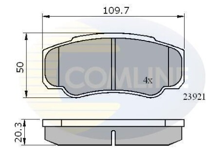 - Гальмівні колодки до дисків - COMLINE CBP01042