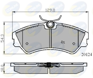 - Гальмівні колодки до дисків - (701698151C, 701698151TRA) COMLINE CBP01073