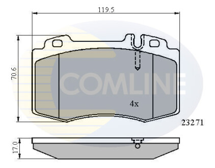 - Гальмівні колодки до дисків - COMLINE CBP01117