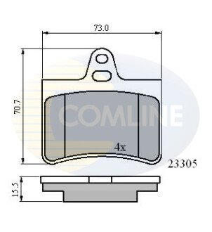 - Гальмівні колодки до дисків - (425290, 42529O, 425334) COMLINE CBP01122