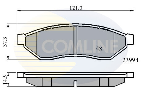 - Гальмівні колодки до дисків - COMLINE CBP01190