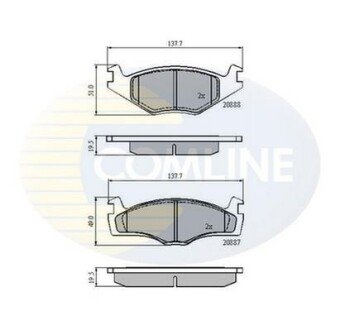 - Гальмівні колодки до дисків - (171698151G, 1H0698151, 191698151J) COMLINE CBP0149