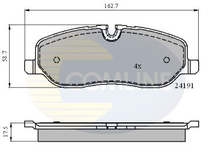 - Гальмівні колодки до дисків - (lr019618, see500020, sfp500010) COMLINE CBP01533