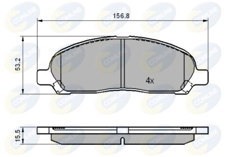 - Гальмівні колодки до дисків - COMLINE CBP01606