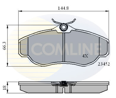 - Гальмівні колодки до дисків - (34119058982, 34111156898, SFP500120) COMLINE CBP0162