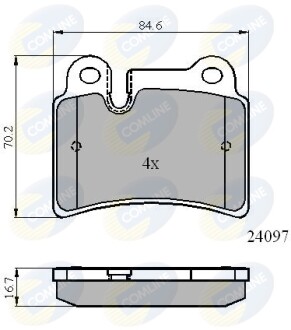 - Гальмівні колодки до дисків - (7L6698451B) COMLINE CBP01728