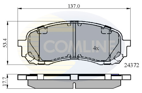 - Гальмівні колодки до дисків - (26296AE150, 26296AE190, 26296AE200) COMLINE CBP01778