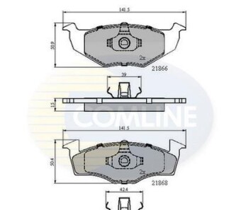 - Гальмівні колодки до дисків - (1H0698151B, 1HO698151B) COMLINE CBP0180 (фото 1)