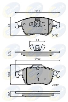 - Гальмівні колодки до дисків - COMLINE CBP02001