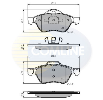 - Гальмівні колодки до дисків - COMLINE CBP02017