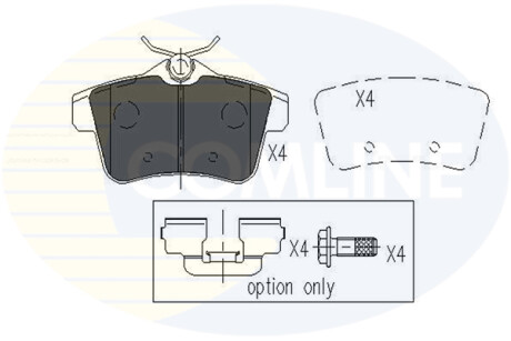 - Гальмівні колодки до дисків - (425444, 425446, 425435) COMLINE CBP02045
