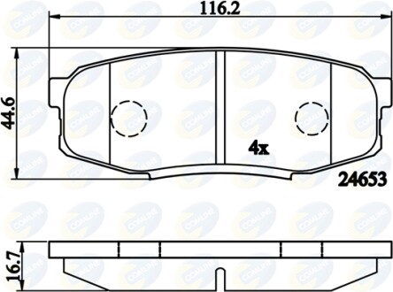 - Гальмівні колодки до дисків - COMLINE CBP02124