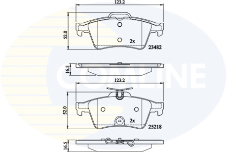 - Гальмівні колодки до дисків - (4254A8) COMLINE CBP02198 (фото 1)