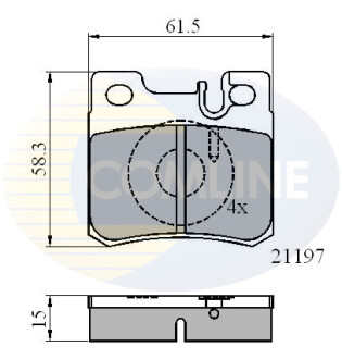 - Гальмівні колодки до дисків - (924022F210, A0054201720) COMLINE CBP0226