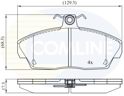 - Гальмівні колодки до дисків - (sfp100360) COMLINE CBP0232