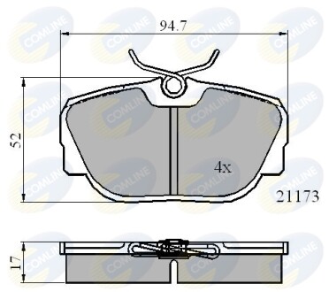 - Гальмівні колодки до дисків - (34119058989, 34119058982, 34111161349) COMLINE CBP0361