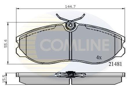 - Гальмівні колодки до дисків - (1954460, 1956421, 1956495) COMLINE CBP0447