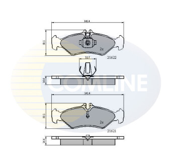 - Гальмівні колодки до дисків - COMLINE CBP0453